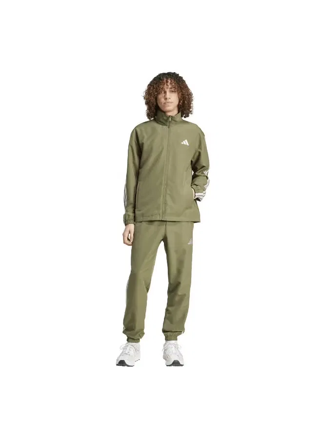 Спортивный костюм с полосами 3 stripes Adidas, оливковый — фото 4