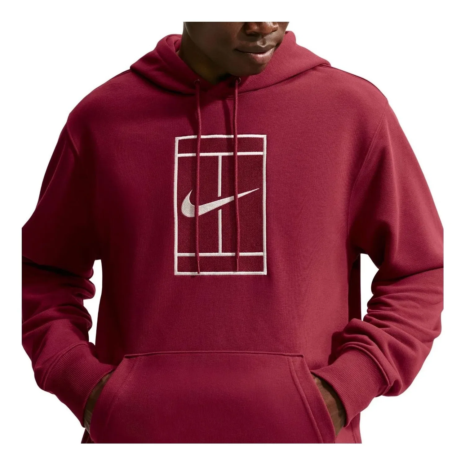 Мужская худи с длинным рукавом Nike Court Slam Dri-FIT Fleece, красный
