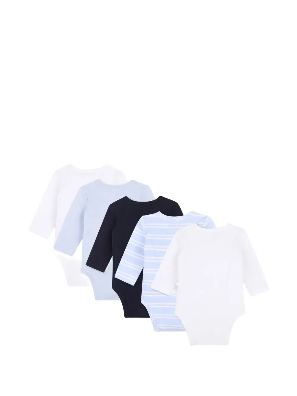 Комплект из пяти боди с логотипом Boss Kidswear, синий — фото 2