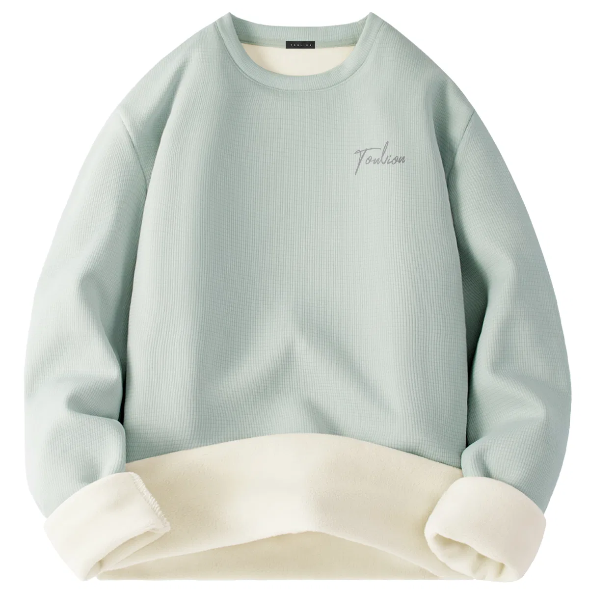 Детская футболка с длинным рукавом Tonlion, Цвет: Heavyweight Waffle Mint Green (t Freedom Tang Lion Chest Badge)