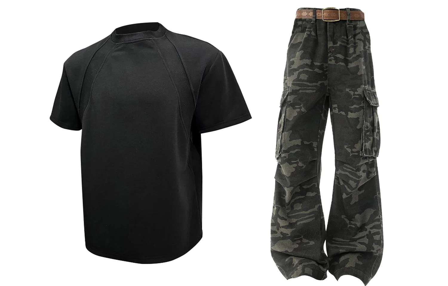 Детский спортивный комплект с принтом Casual Sportswear GWAF, Light Gray+Camouflage Multicolor — фото 3