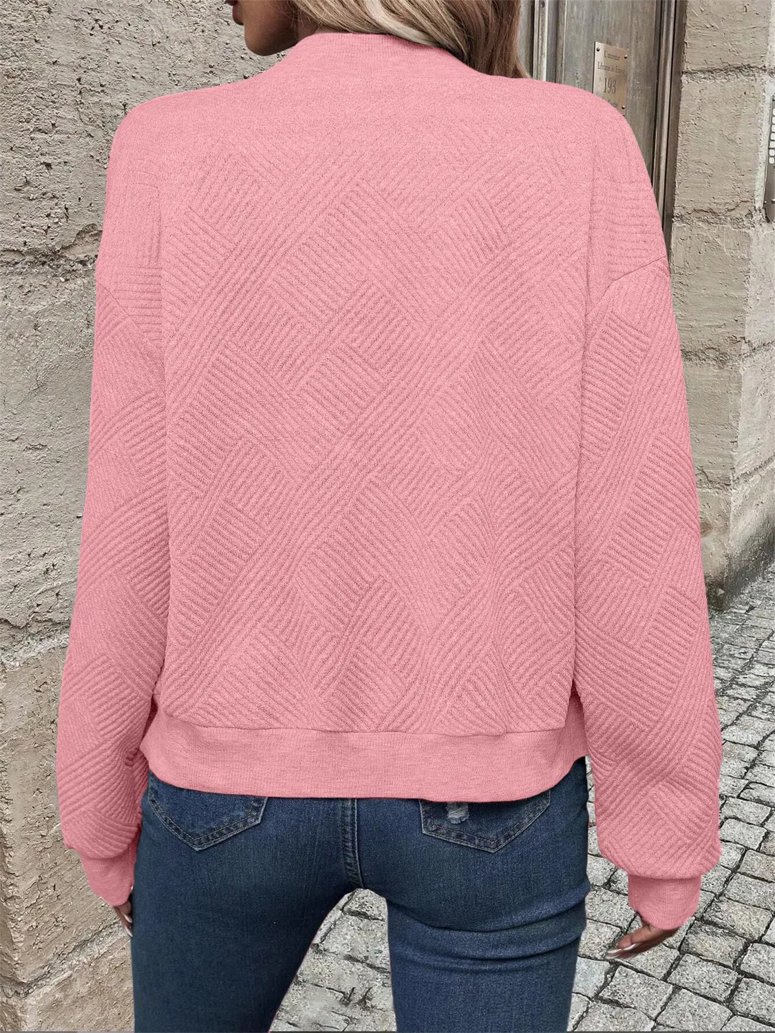 Женская куртка-бомбер с молнией Varsity, rosa — фото 3