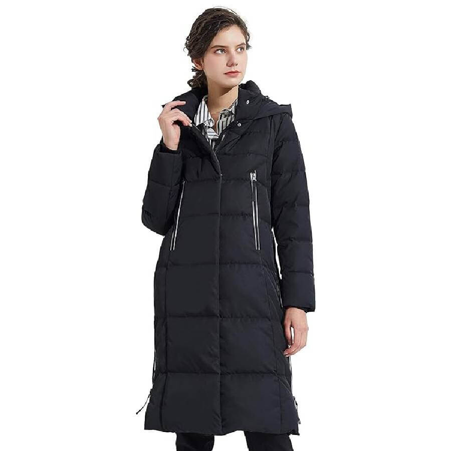 

Пальто-пуховик Orolay Women's Thickened Long Down, черный