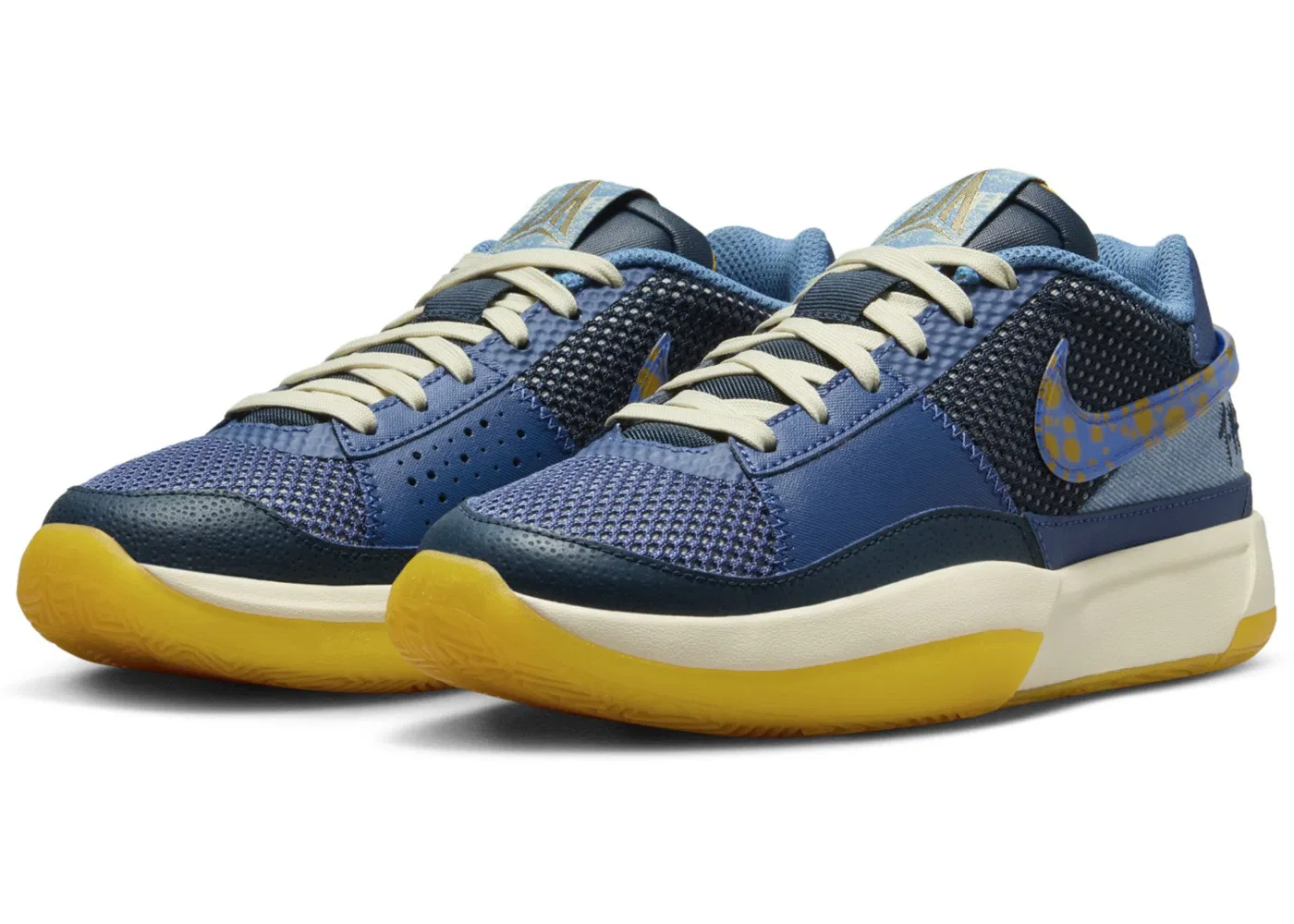 Детские кроссовки для мальчиков баскетбольные Nike Ja 1 Nike, Mystic Navy/University Gold/Aegean Storm/Hyper Royal — фото 2
