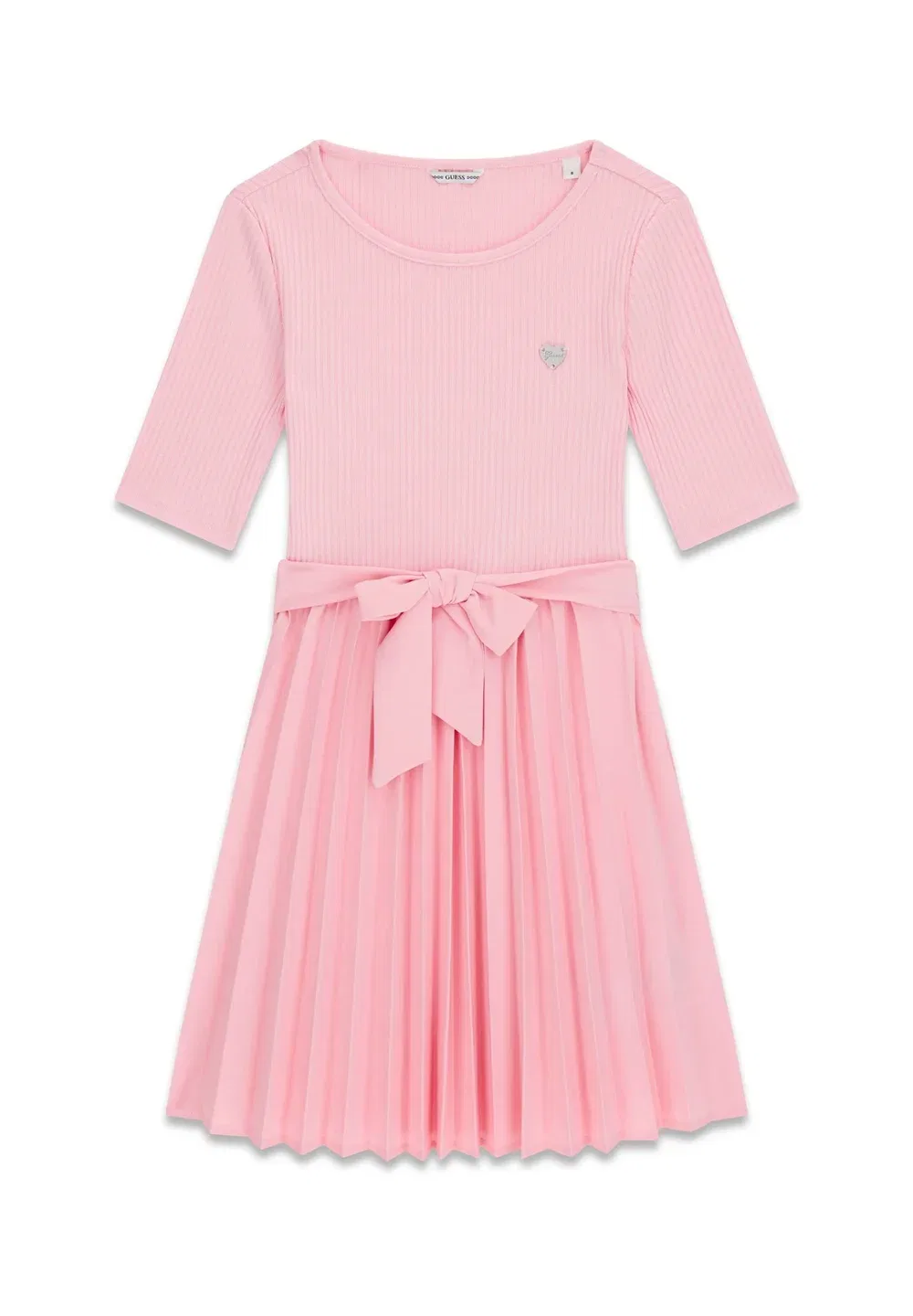 Плиссированное повседневное платье Guess, Puderrosa