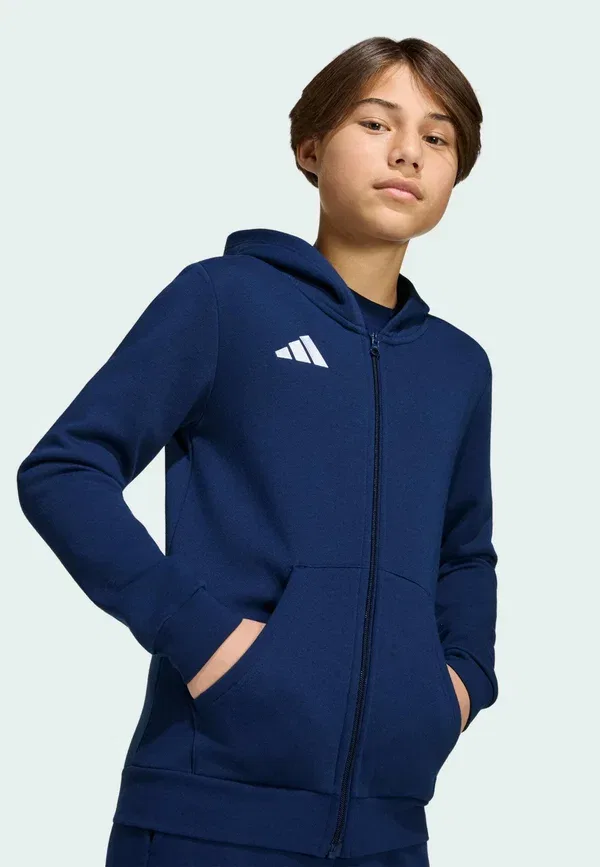Детская толстовка на молнии Entrada26 унисекс - свитшот на молнии Adidas Performance, белый/темно-синий — фото 4
