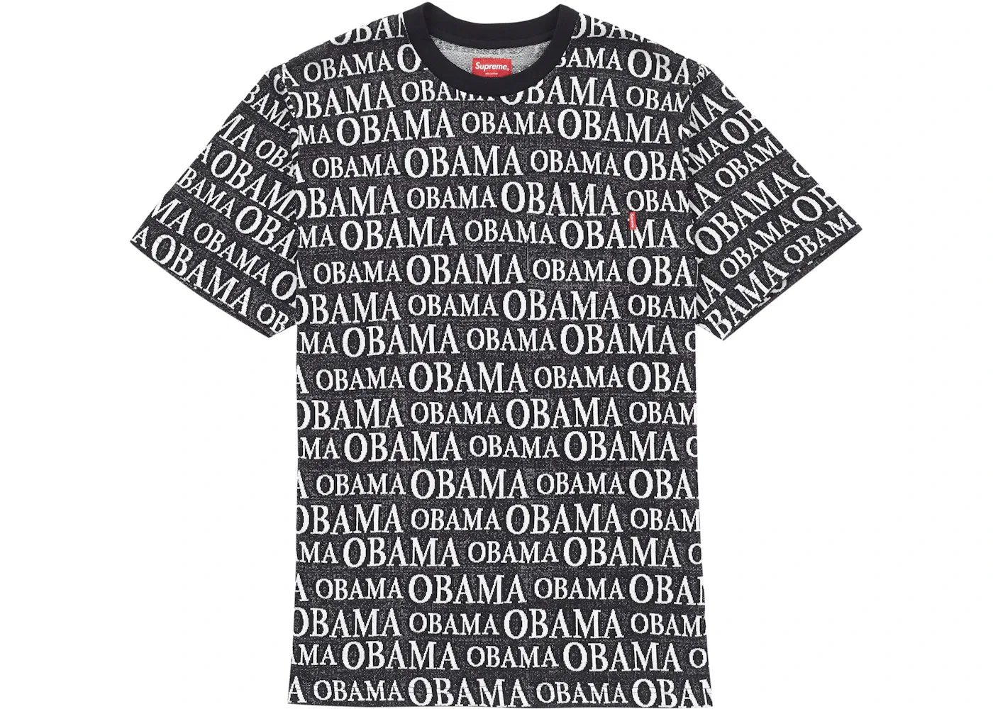 Мужская футболка с принтом Supreme Obama Jacquard S/S Top, Black