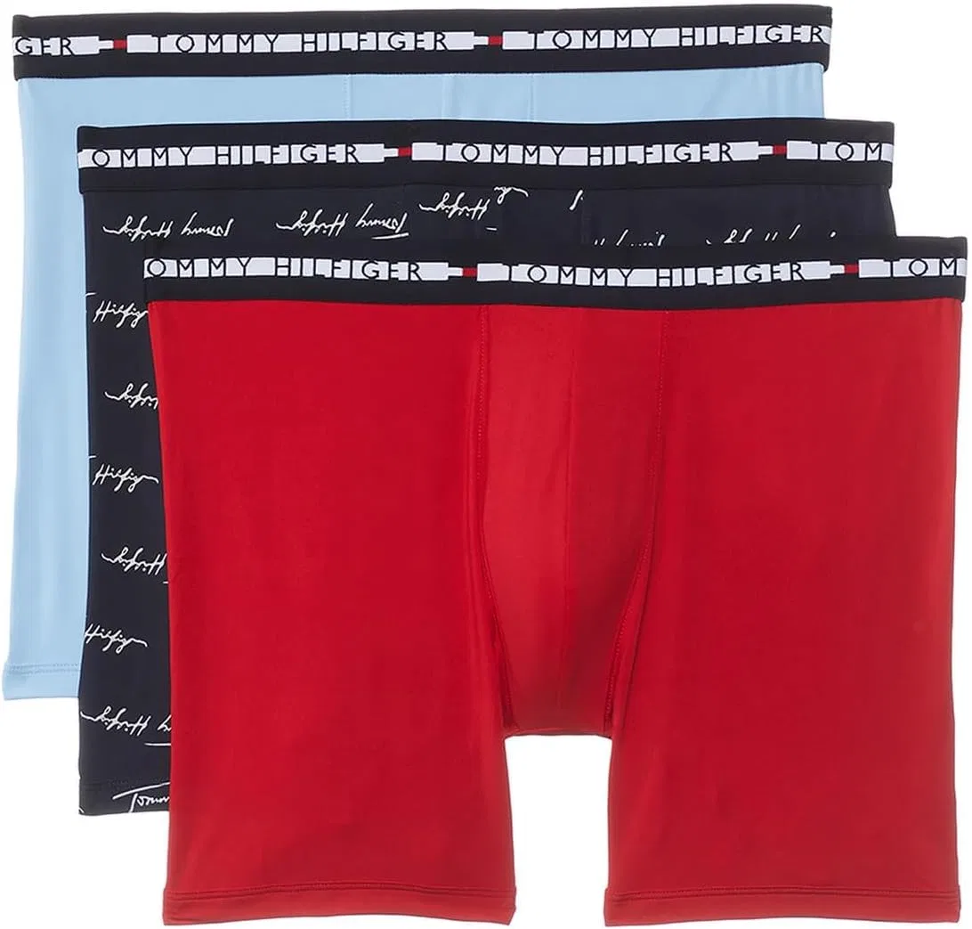 Боксеры Tommy Hilfiger, Romantic Blue/Desert Sky Logo Print/Primary Red
