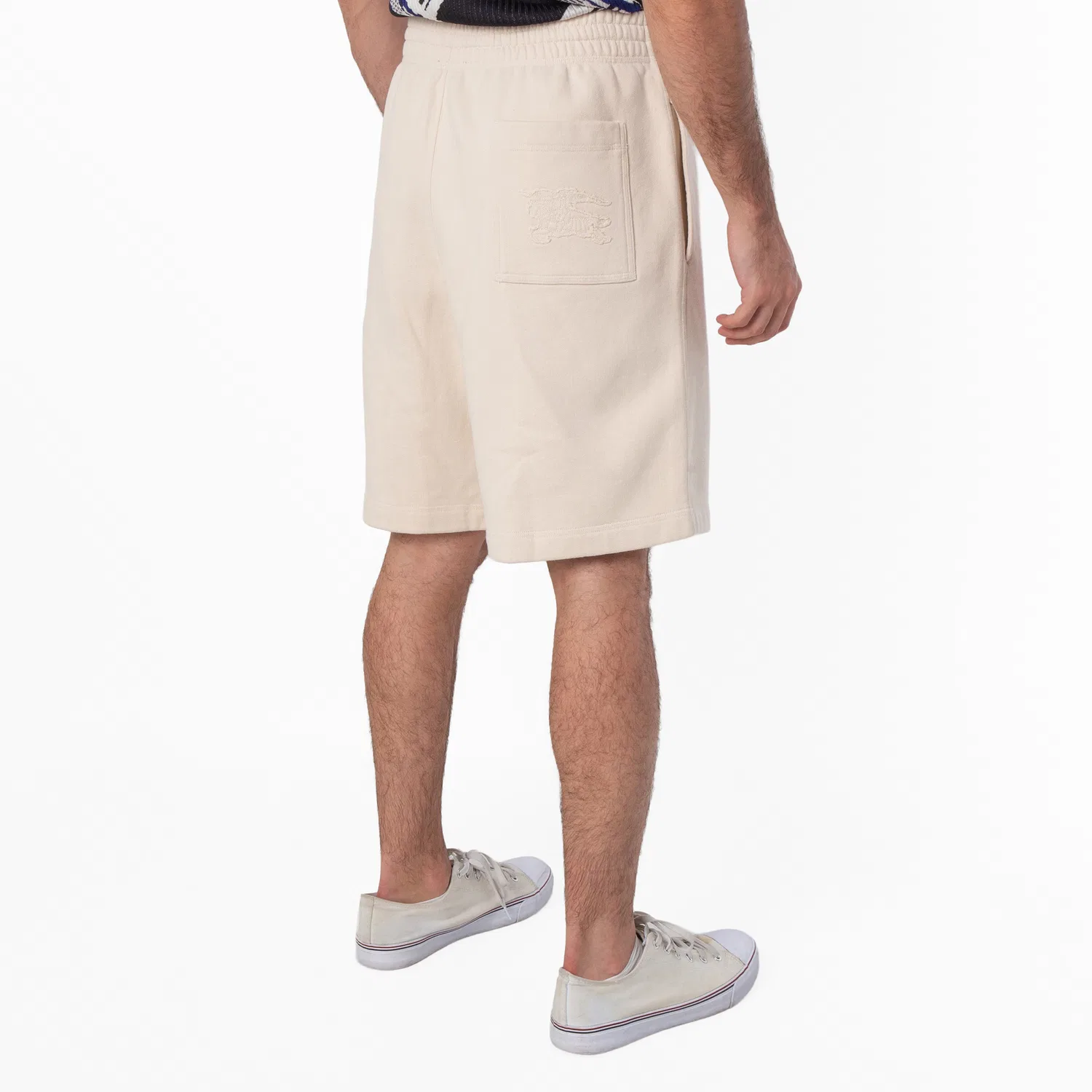 Шорты хлопковые свободного кроя Equestrian Knight Design Cotton Shorts Burberry, Soap — фото 3