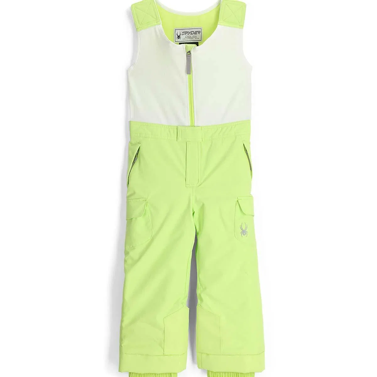 Утепленные снегозащитные штаны с флисовым жилетом Sparkle Spyder, Lime Ice