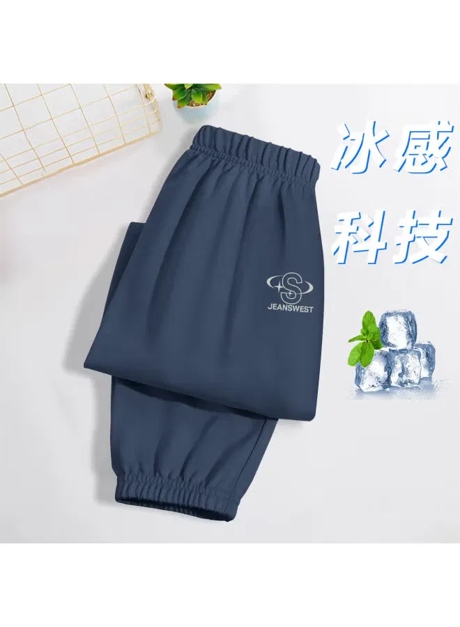 Штаны летние легкие дышащие для мальчиков Jeanswest, темно-синий — фото 2