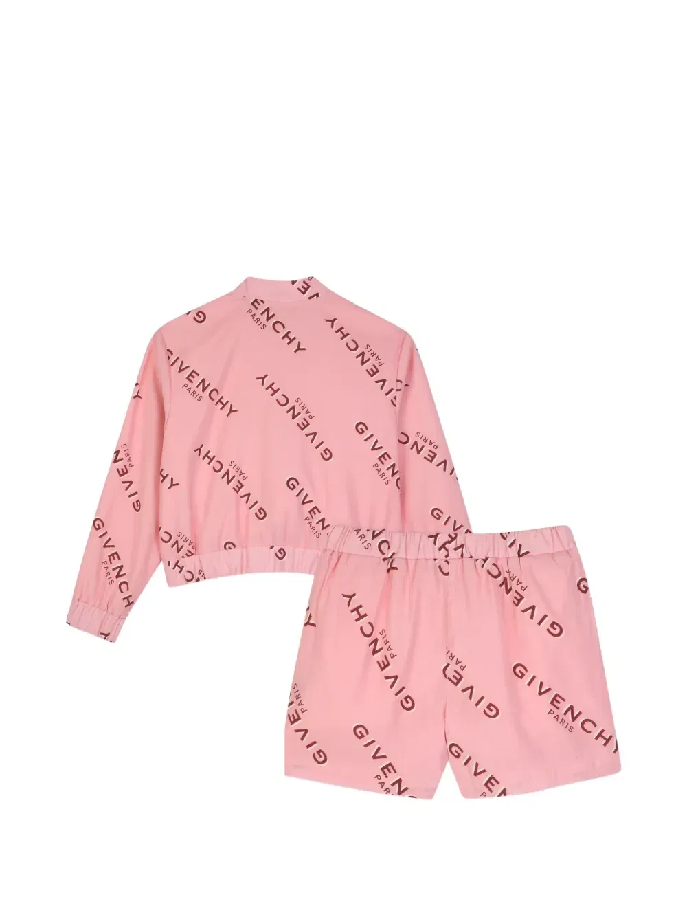 Комплект из бомбера и шорт с логотипом Givenchy Kids, розовый — фото 2