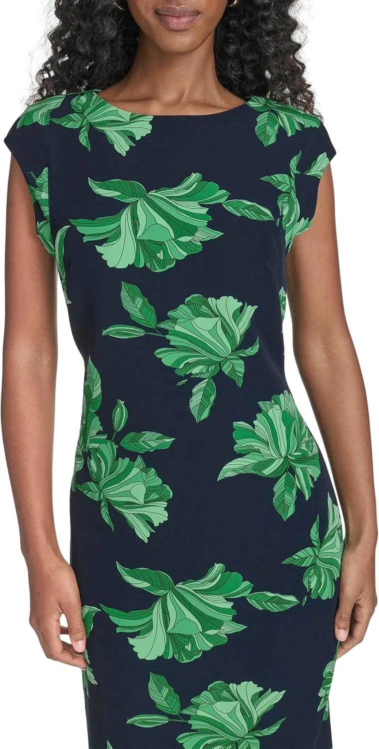 Женское платье-футляр с принтом Tommy Hilfiger, Sky Captain/Abundant Green — фото 4