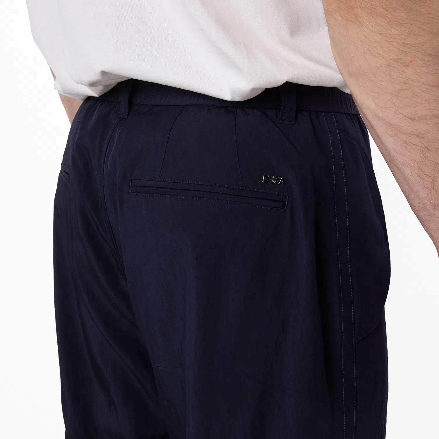 Брюки с эластичным поясом Elasticated Waist Trouser Emporio Armani, Iconico 0920 Blu Navy Ea — фото 2