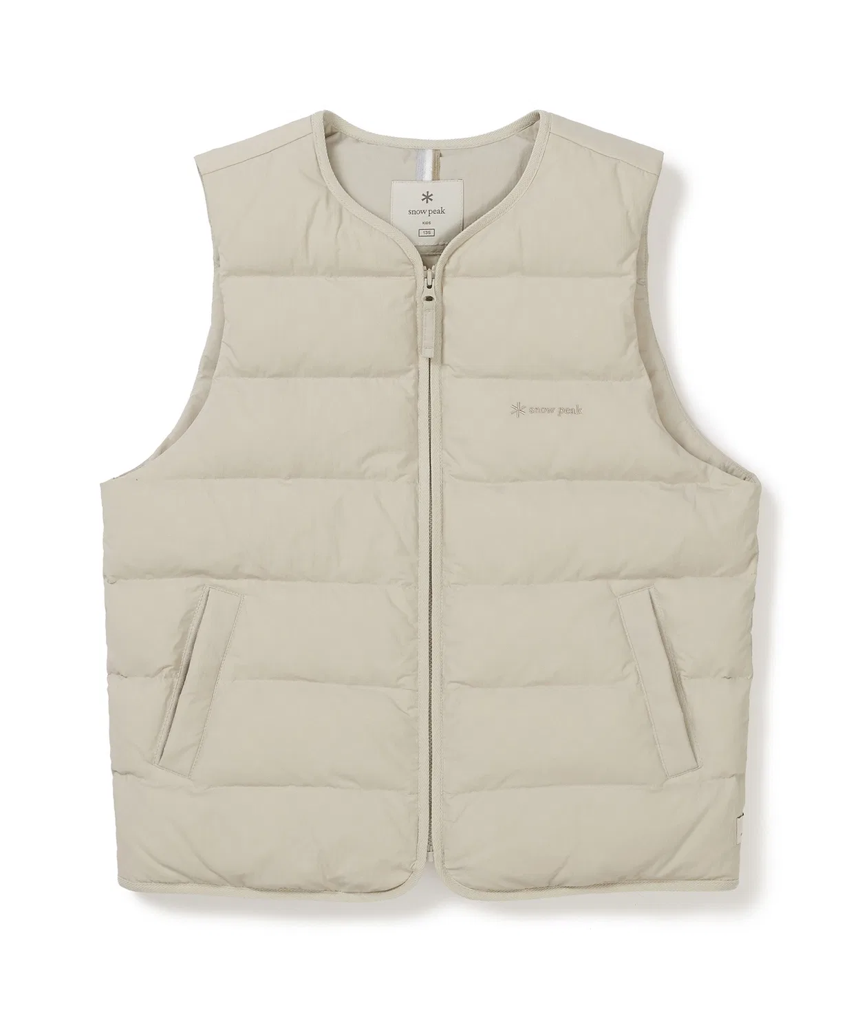 Детский легкий пуховый жилет с водоотталкивающей пропиткой Snow Peak, Light Beige