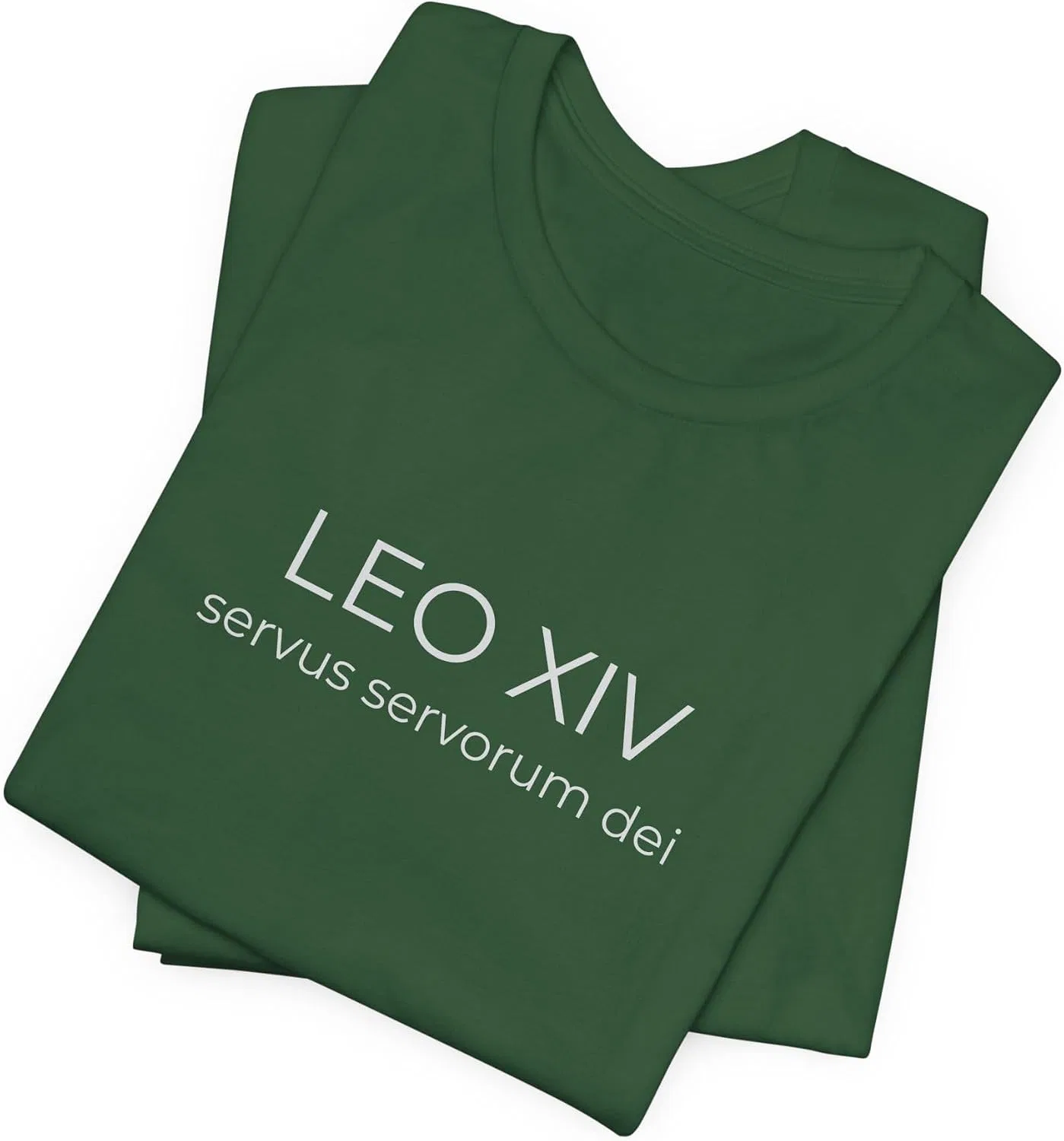 Мужская футболка с принтом Leo XIV Bella Canvas 3001, Evergreen — фото 3