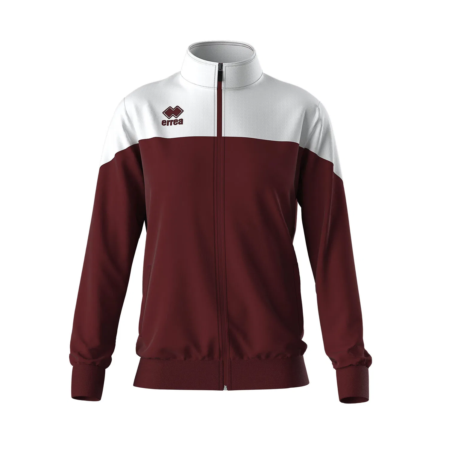 Детская куртка из футера с длинным рукавом Errea Bea Jacke Jr, Braun Weiss — фото 2