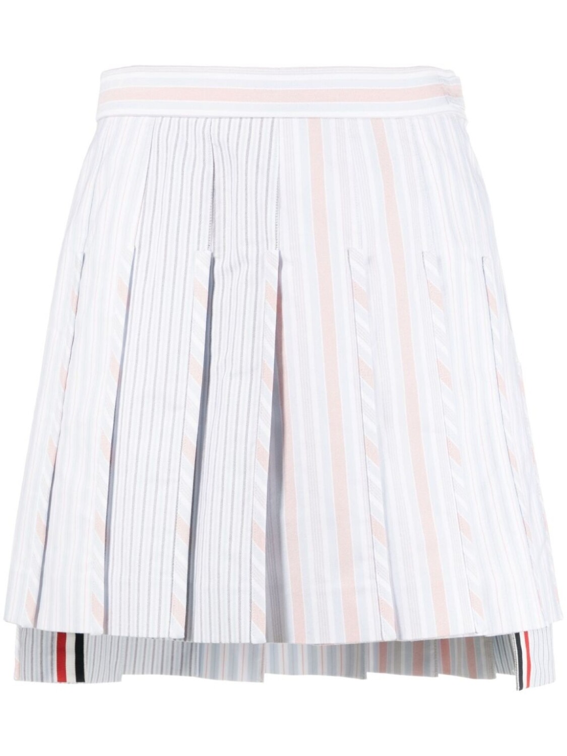 

Thom Browne полосатая мини-юбка со складками, белый