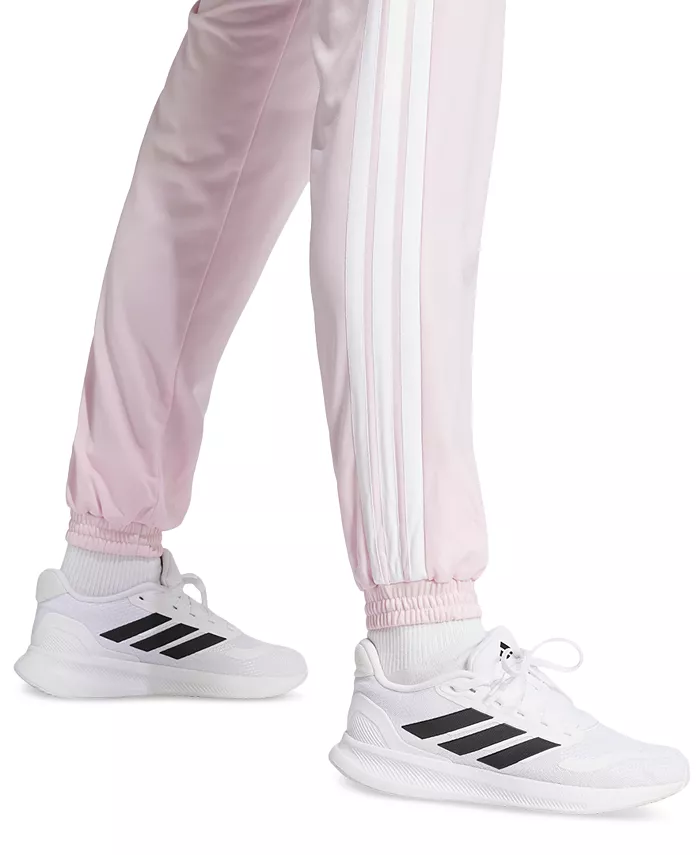 Женские трикотажные брюки с тремя полосками Track Pants adidas, розовый — фото 4