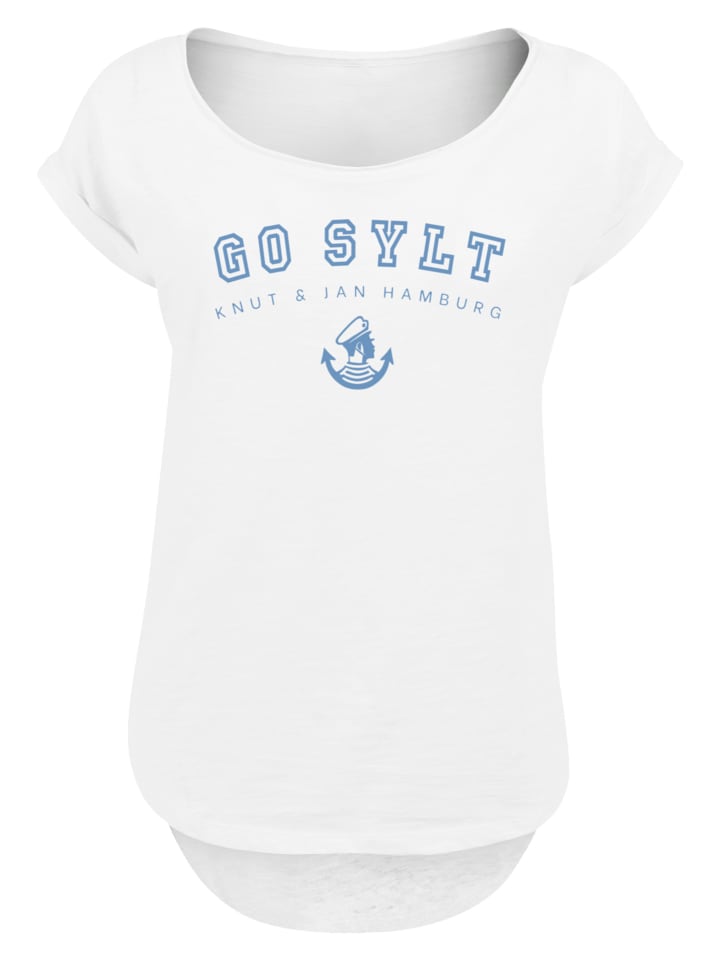 

Длинная футболка Go Sylt Knut & Jan Hamburg белого цвета F4NT4STIC, Белый, Длинная футболка Go Sylt Knut & Jan Hamburg белого цвета F4NT4STIC