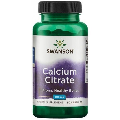 

Swanson, Calcium Citrate (Цитрат кальция) 200мг 60 капсул