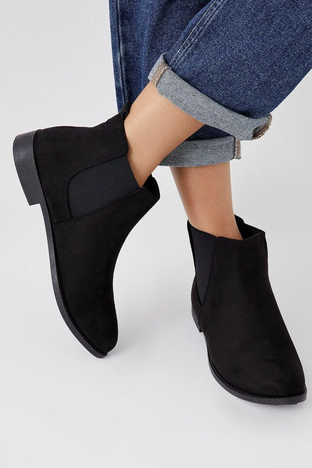 Ботинки челси Megs широкого кроя Dorothy Perkins, черный