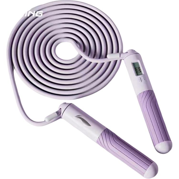

Профессиональная электронная скакалка для гоночных соревнований с подсчетом прыжков для студентов материал ручки abs, качество троса pvc, стальной трос LINING, Purple[Four Modes/Accurate Counting/No Knots/No Wrapping]