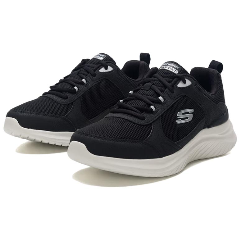 Skechers BURNS 2.0 устойчивые к истиранию дышащие беговые кроссовки мужские черно-белые, цвет Black White — фото 2