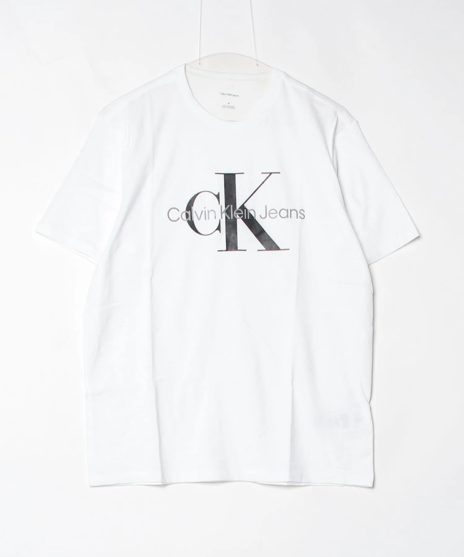 Унисекс футболка с логотипом CORE MONOLOGO Calvin Klein белая