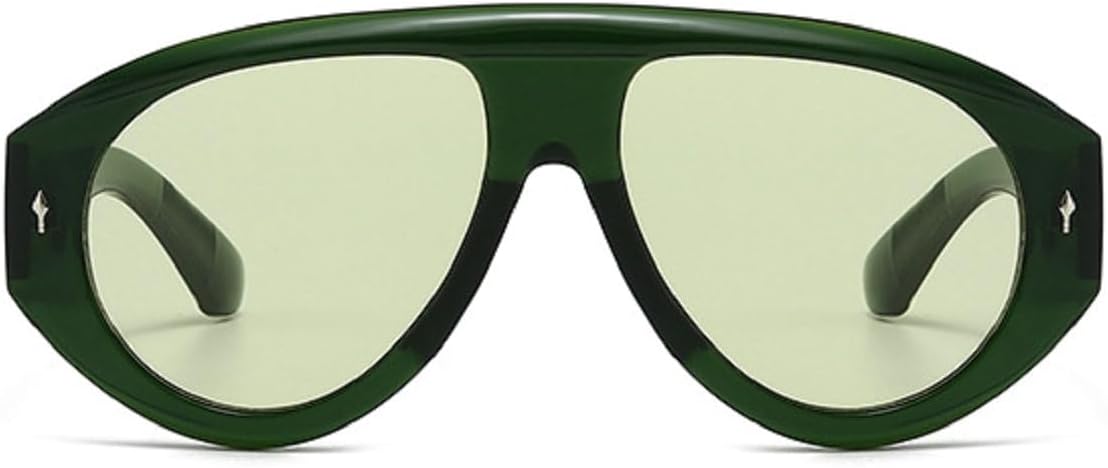 

Модные солнцезащитные очки-пилот для женщин, защита от УФ-излучения UV400, ретро-стиль Y2K, декор с заклепками, градиентный переход цвета, модные мужские круглые солнцезащитные очки mincl, C4