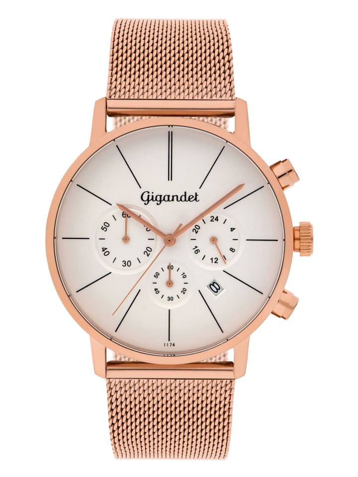 

Gigandet Кварцевые часы "MINIMALISM" в корпусе из розового золота и серебра