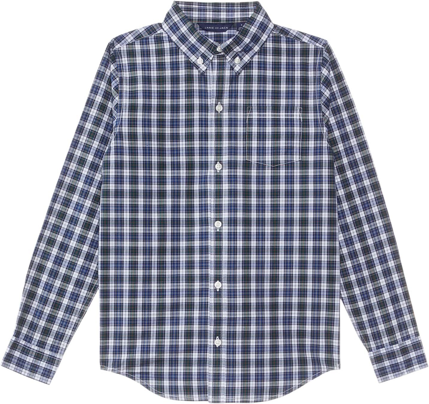 

Топ Janie and Jack Plaid Button-Down Top, Multicolor