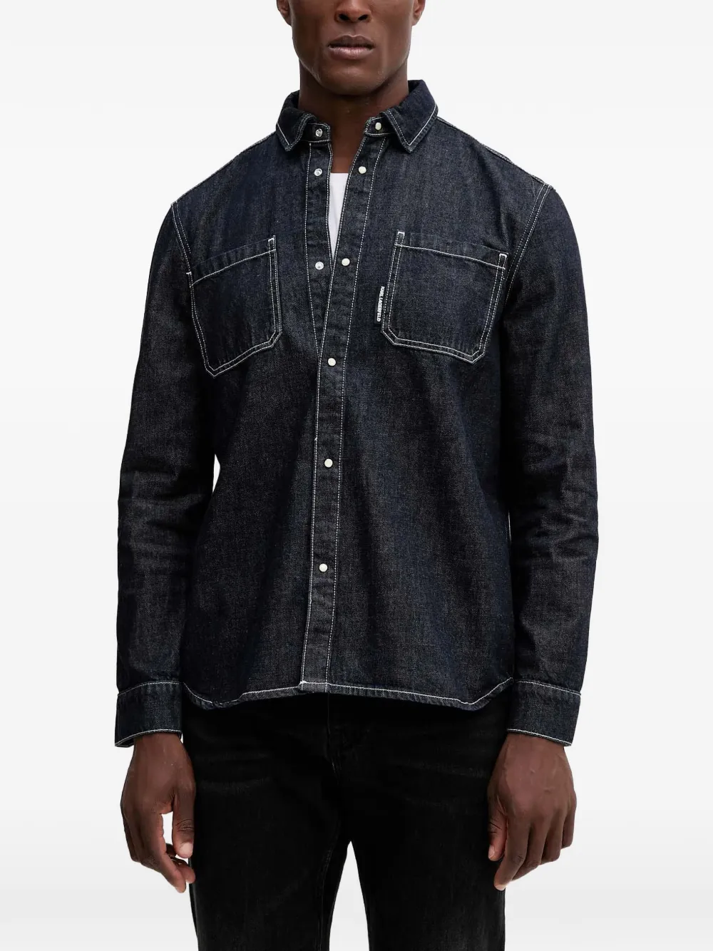 

Рубашка с контрастной строчкой Karl Lagerfeld, синий