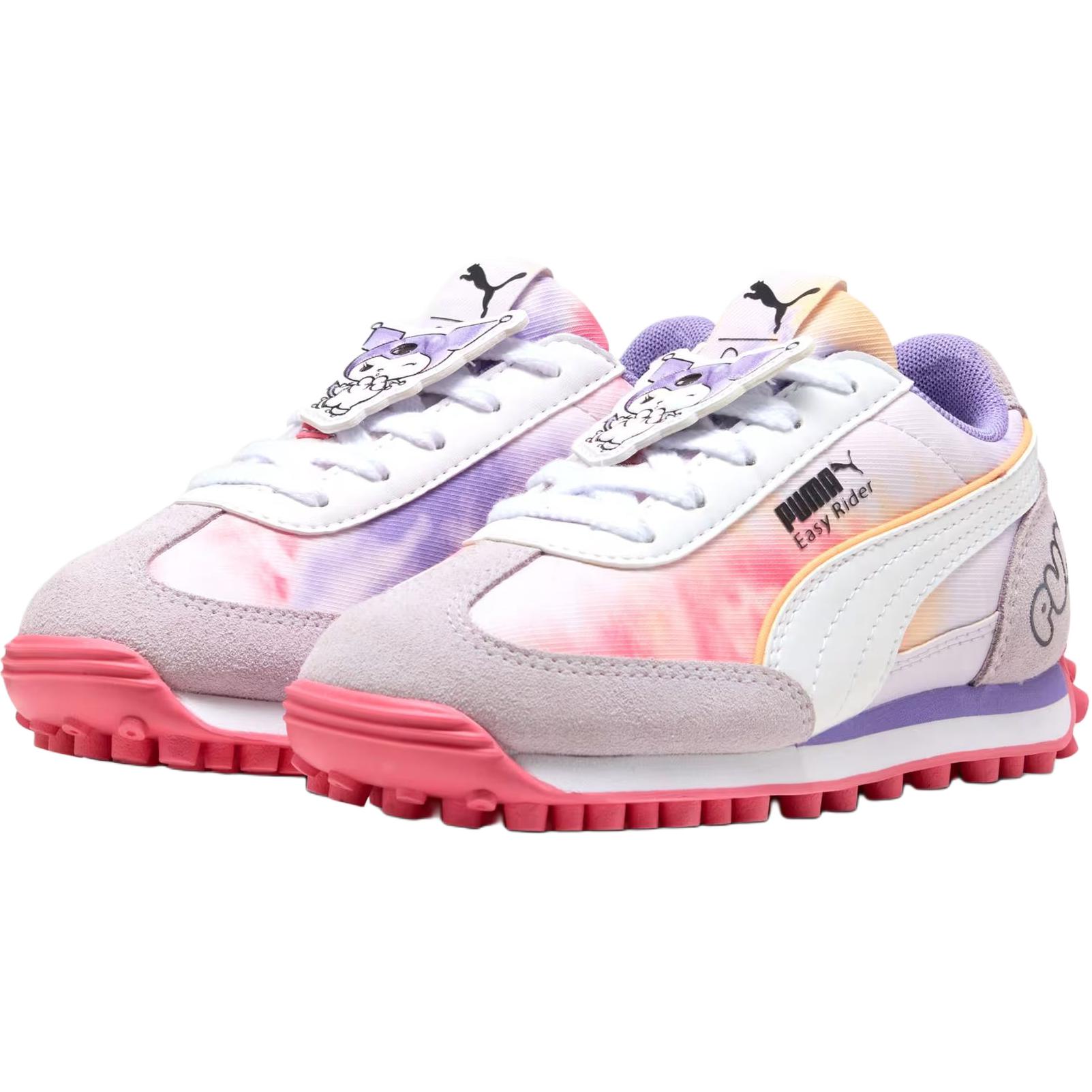 Детские повседневные туфли Easy Rider для дошкольников PUMA, белый/розовый/фиолетовый — фото 4