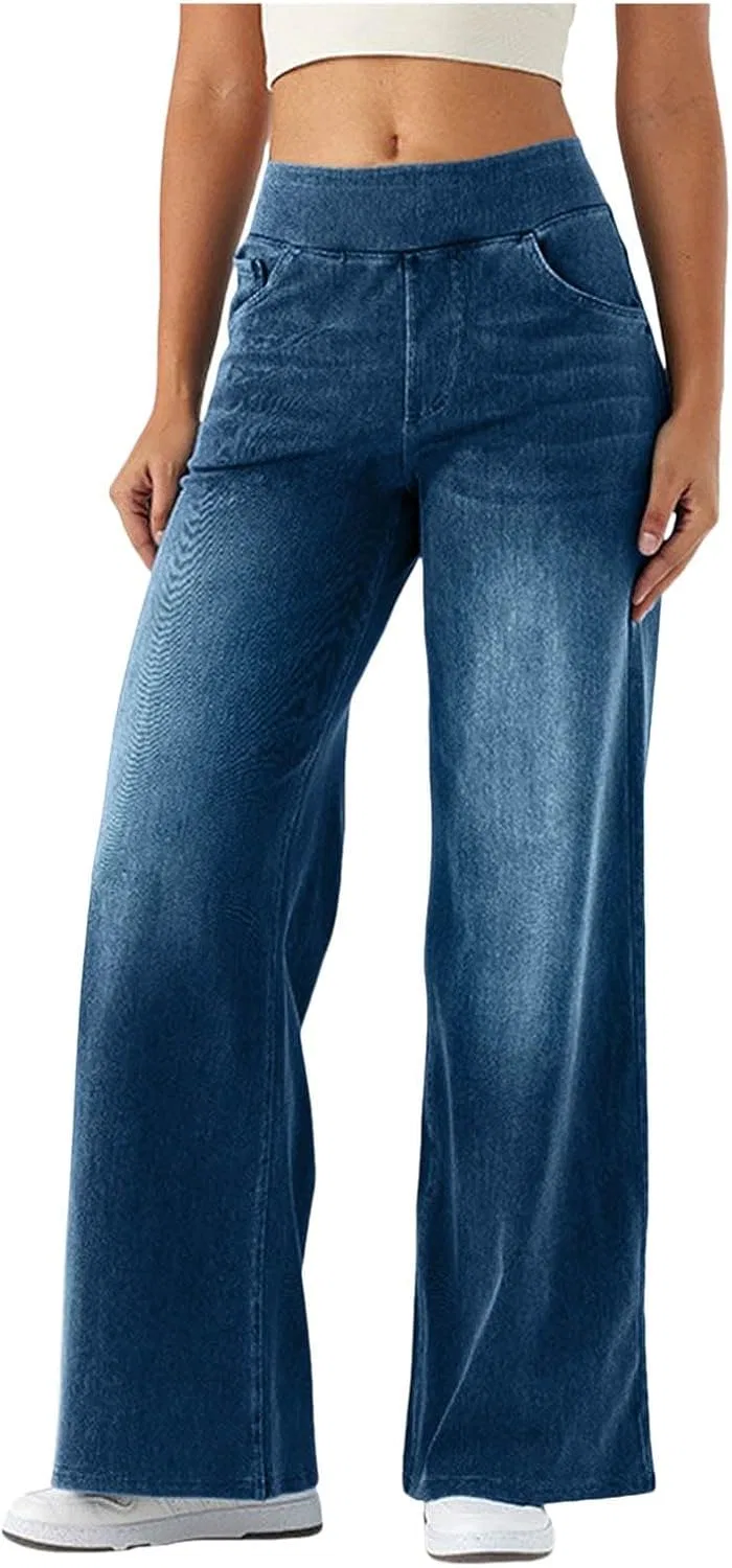 Джинсы свободные Wide Leg Jeans, Синий — фото 2