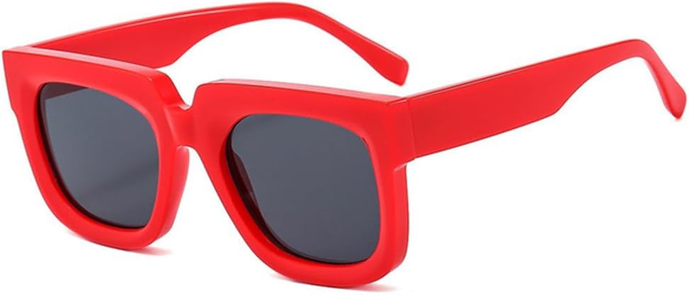 

Популярные солнцезащитные очки в толстой оправе для женщин и мужчин, винтажные солнцезащитные очки PC, женские большие очки для вождения с защитой от УФ-излучения UV400, SUN1034 Generic, Red