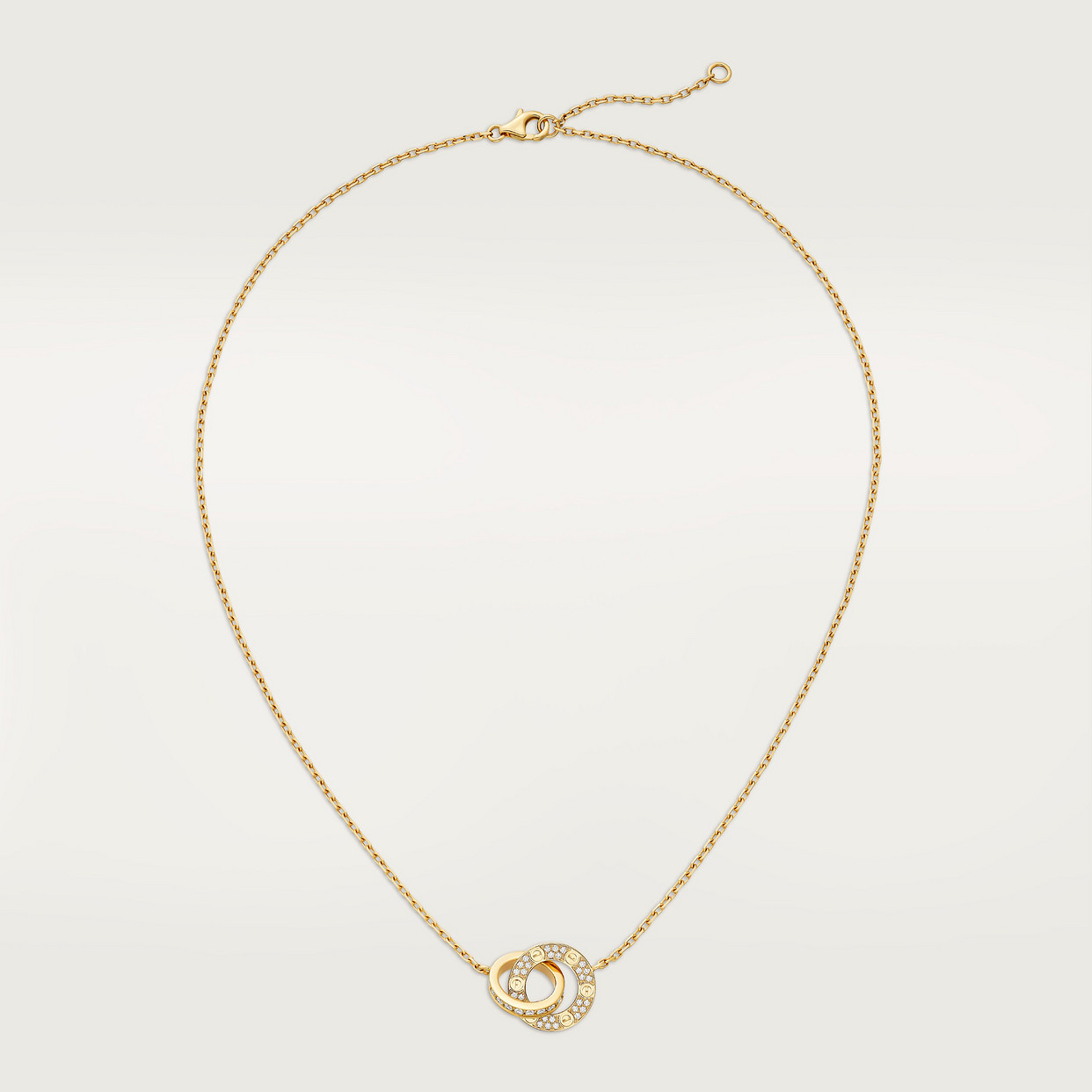 

Ожерелье Cartier Pendentif LOVE, pavé, желтое золото