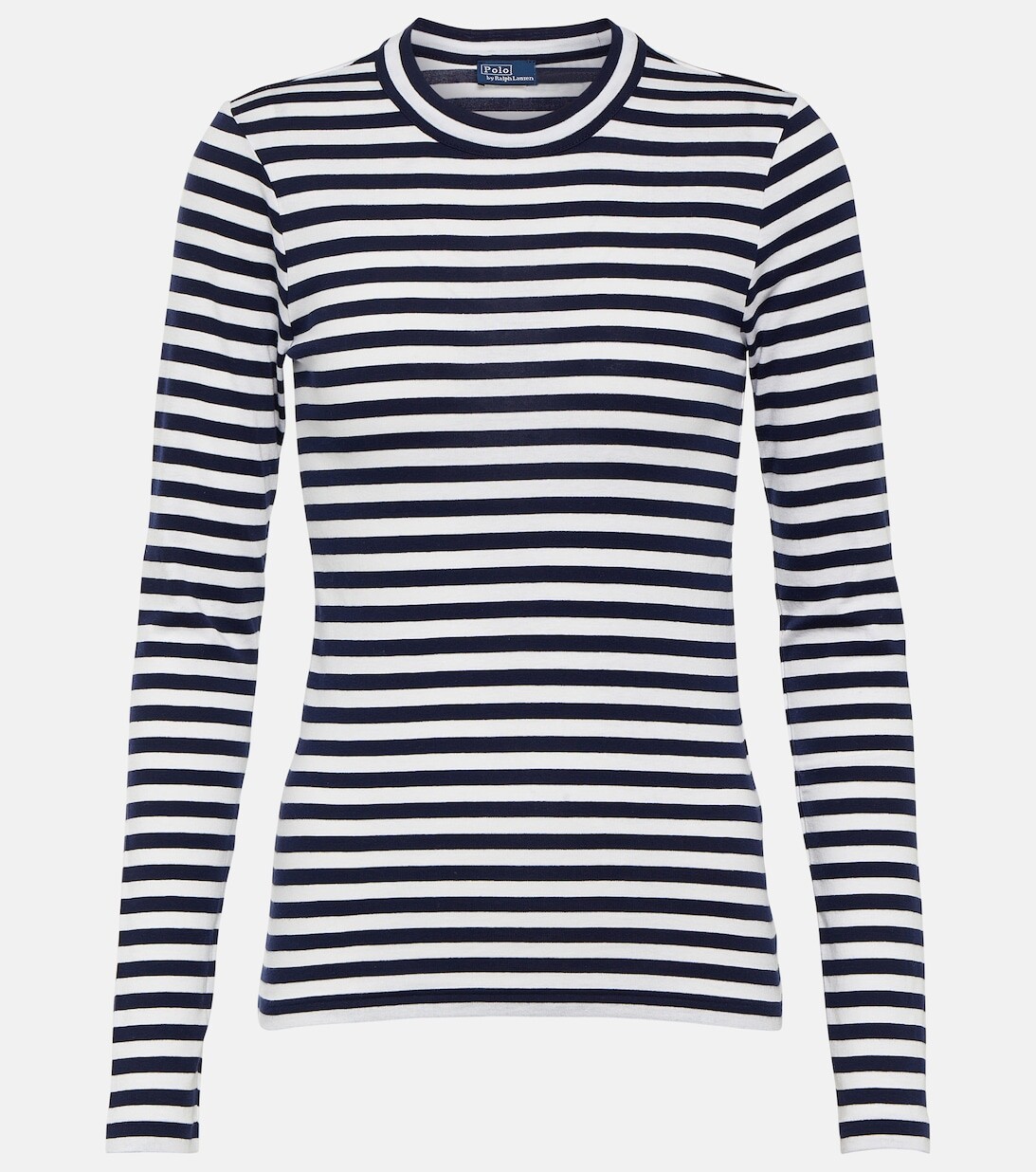 

Хлопковый топ в полоску POLO RALPH LAUREN, синий
