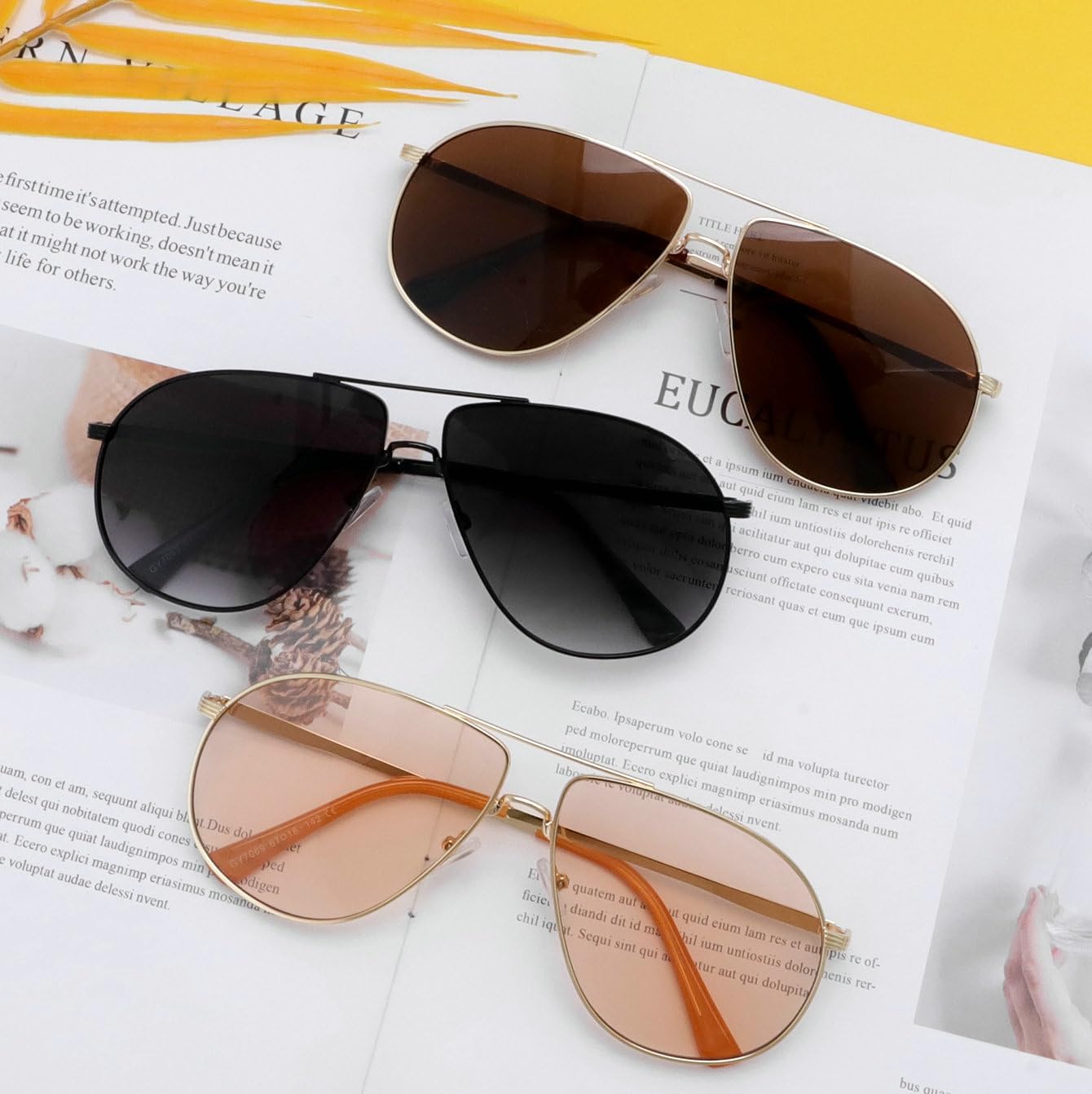 

Willochra Уникальные большие ретро-солнцезащитные очки для женщин и мужчин, с двойной перемычкой, в стиле «пилот», модные градиентные очки 2025 года, защита от ультрафиолета UV400, C4