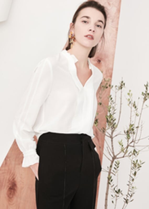 

Элегантная шифоновая рубашка Lily Apparel, белый