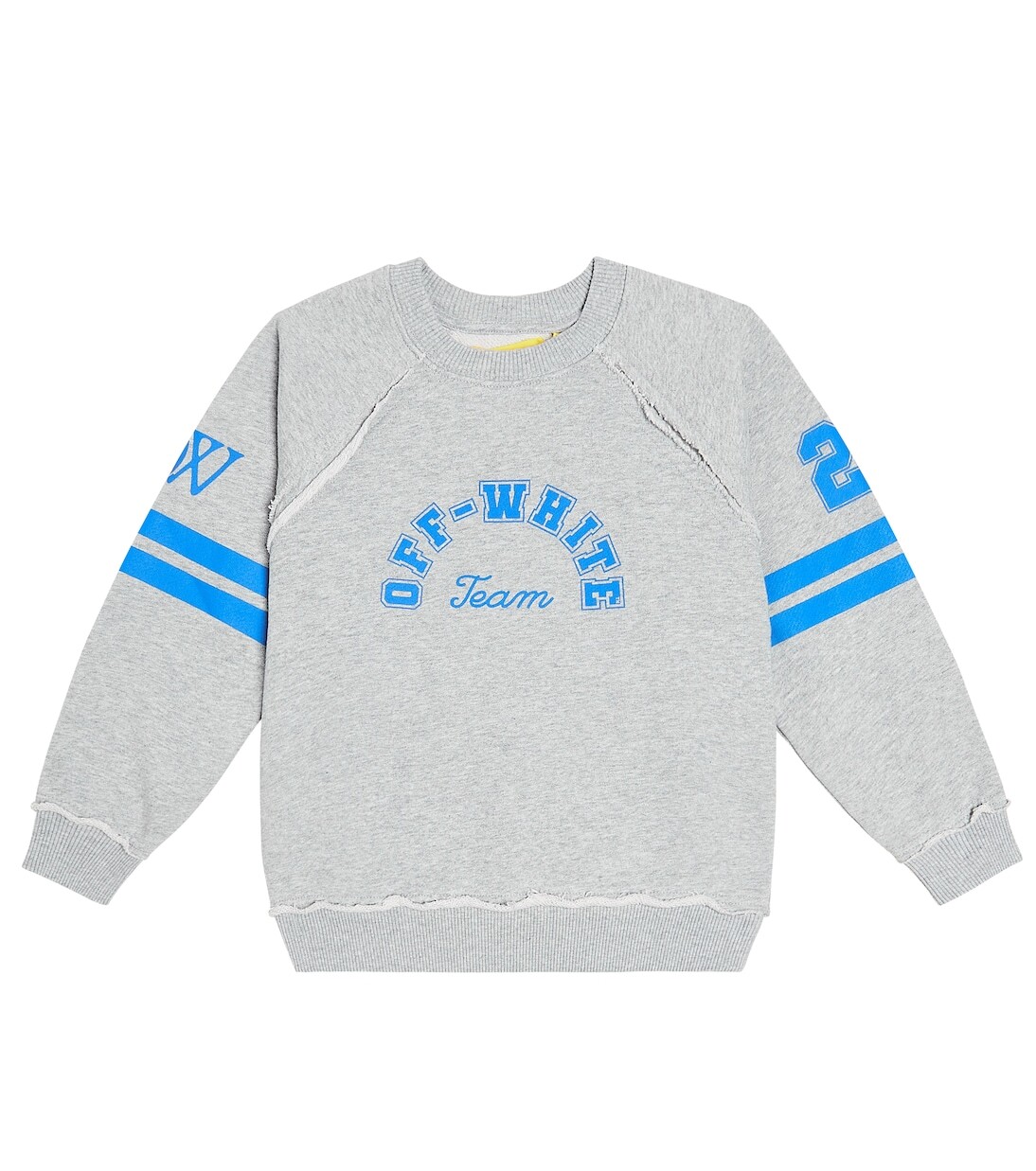 

Толстовка из хлопкового джерси с принтом Off-White Kids, серый