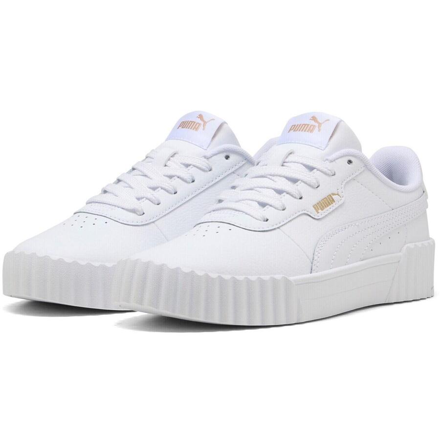 Кроссовки Puma Carina 3.0 Jr, белые, унисекс — фото 3