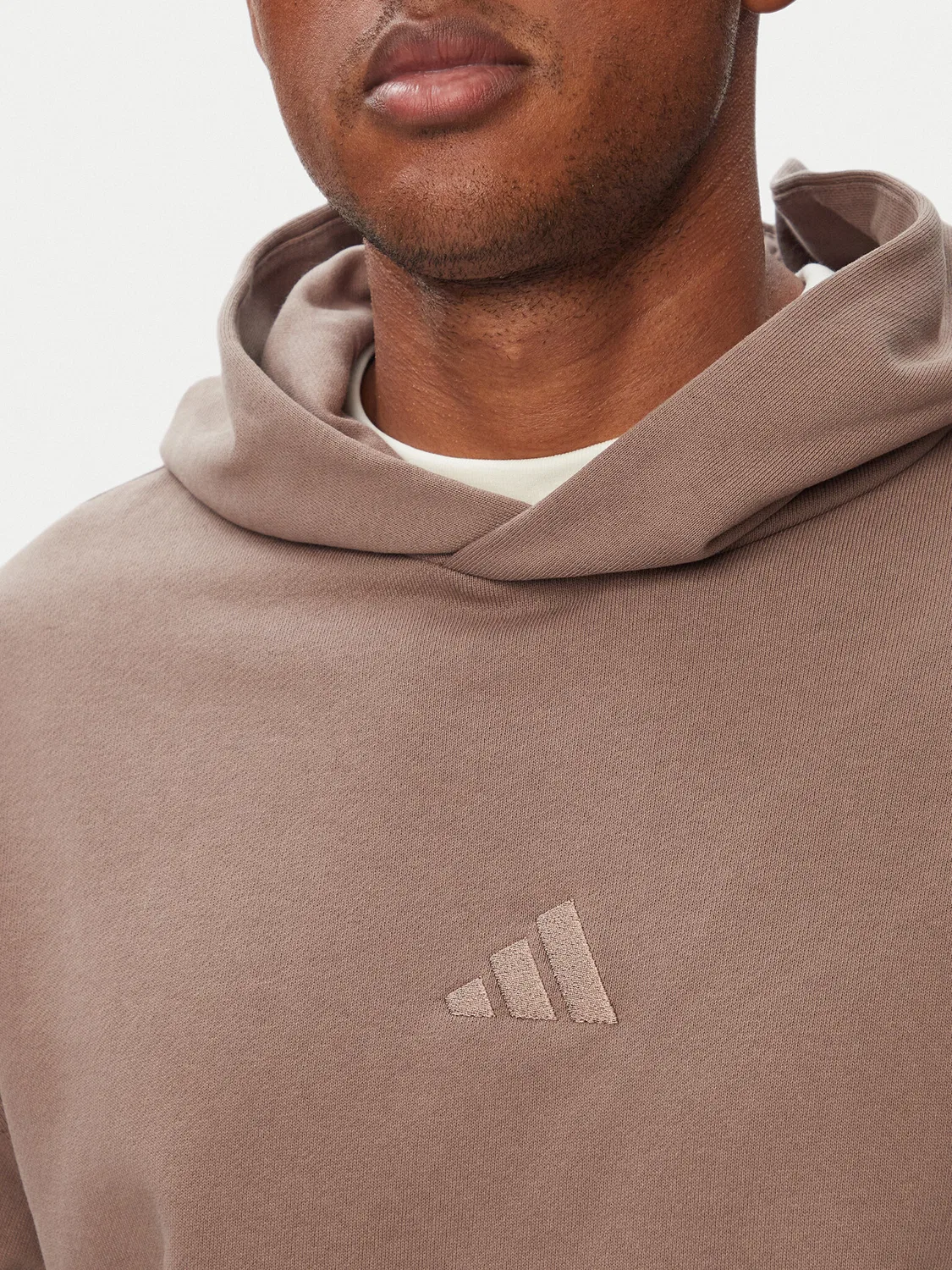 Мужская толстовка стандартного кроя Kit Hoodie Adidas, бежевый — фото 4