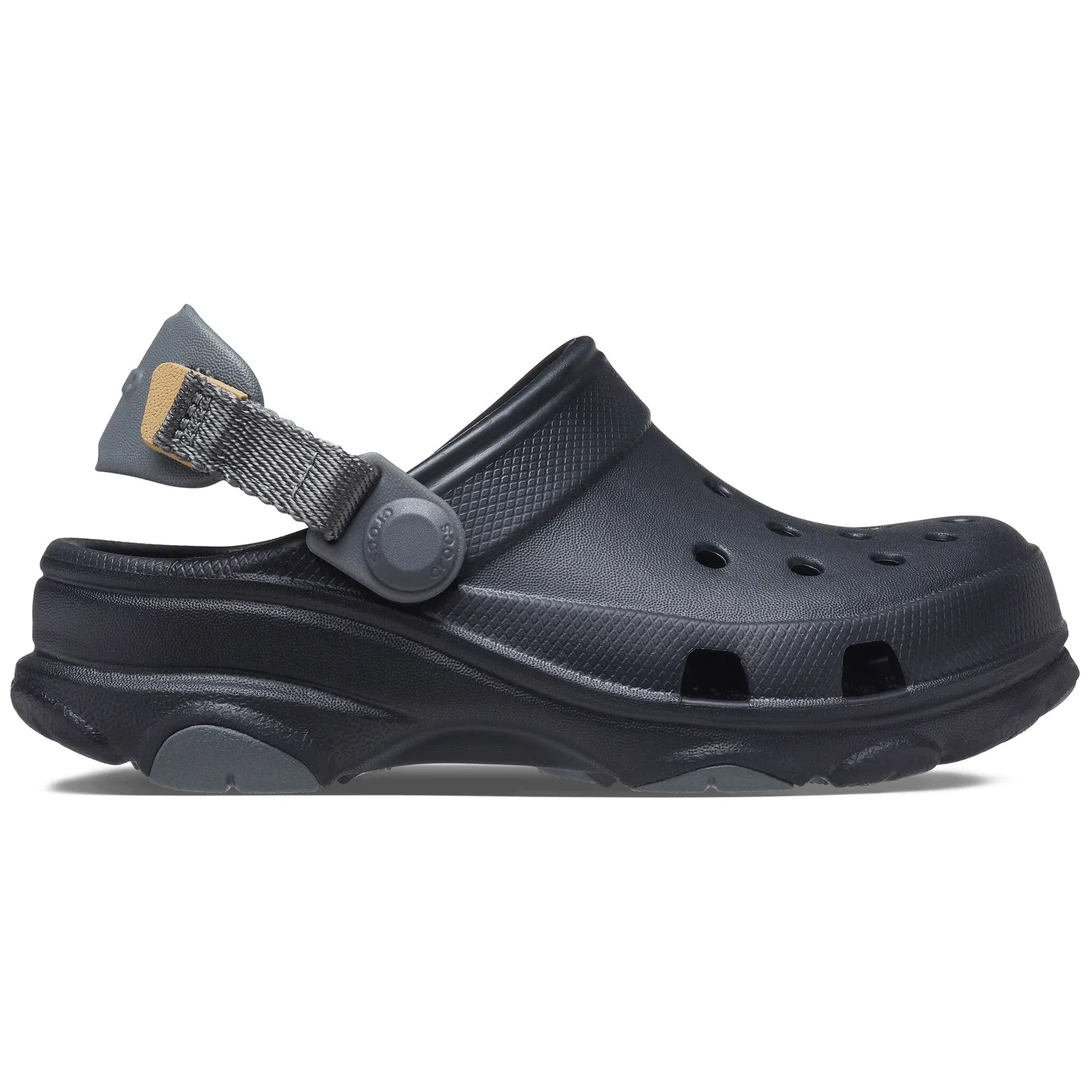 Детские клоги с открытой пяткой и ремешком Crocs, Black — фото 4