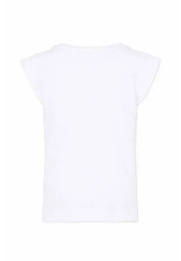 Футболка с принтом, хлопок, Print T-shirt Monnalisa, White, белый — фото 2