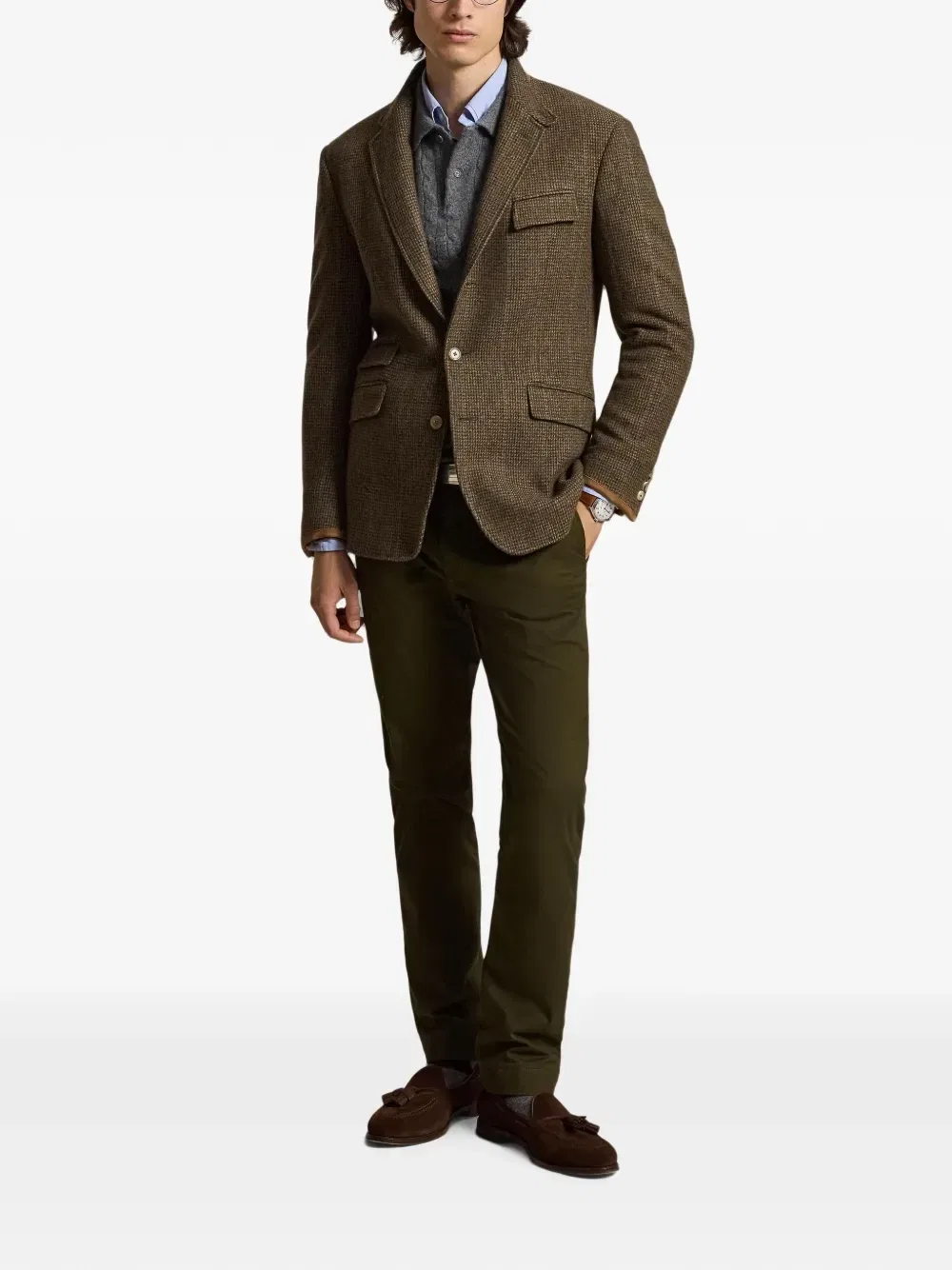 Брюки чинос Greenwich Slim Fit POLO RALPH LAUREN, зеленый — фото 2