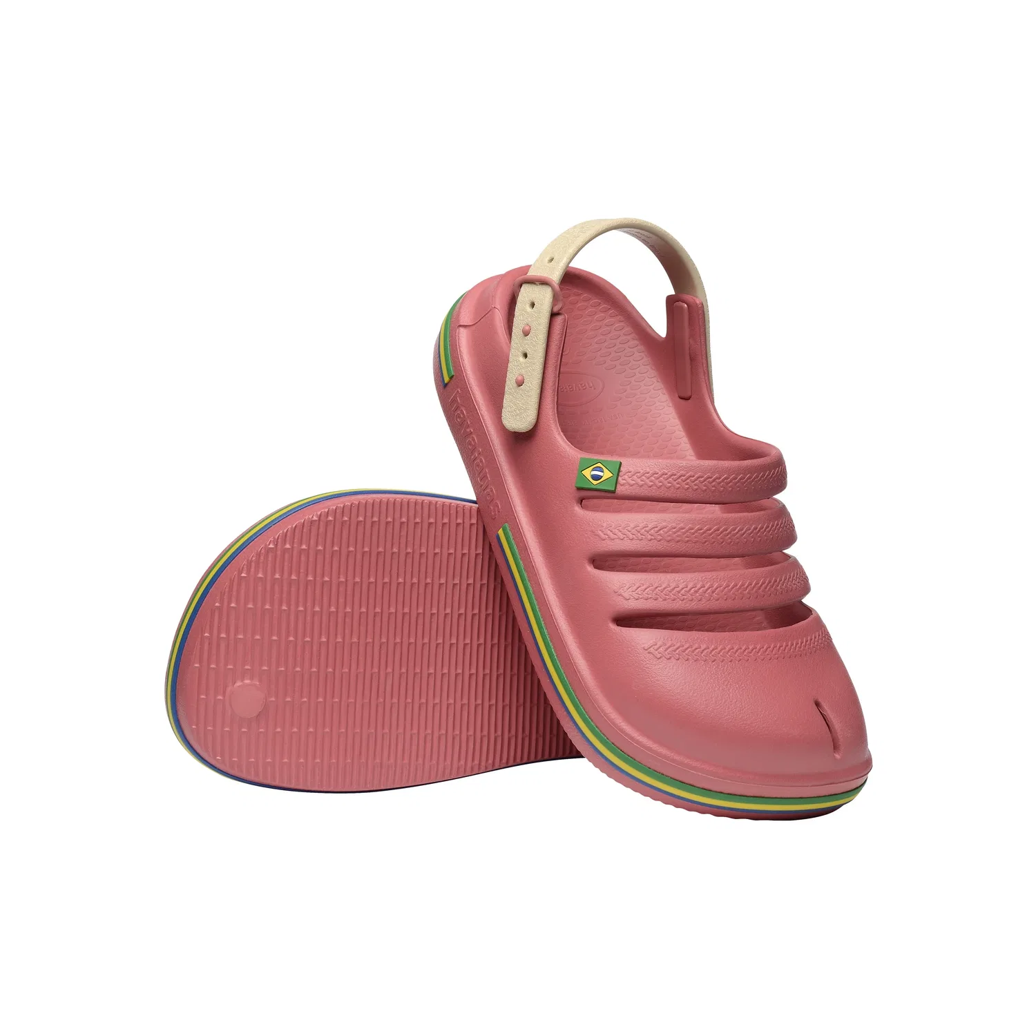 Клоги детские с пряжкой Clog Brasil Havaianas, розовый — фото 4