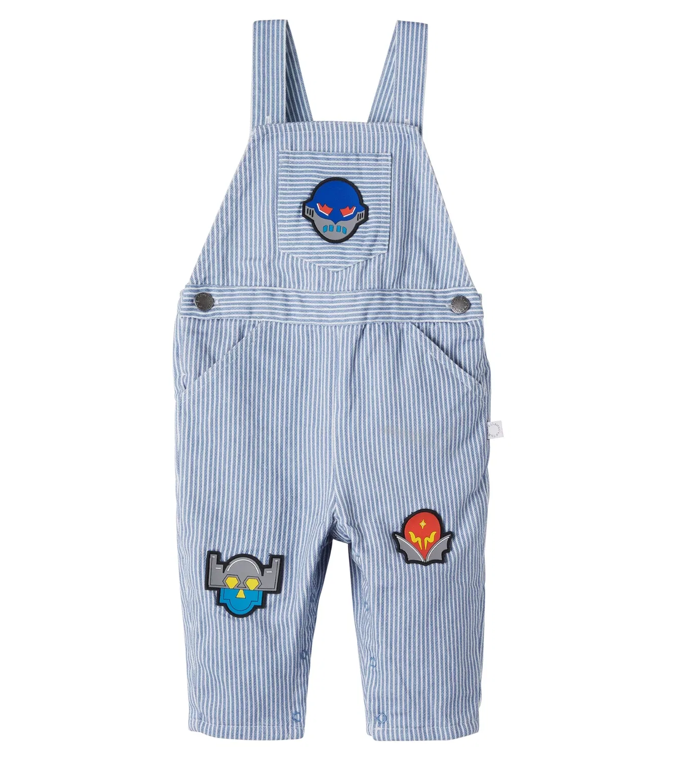 Детский джинсовый комбинезон с аппликацией Stella Mccartney Kids, синий