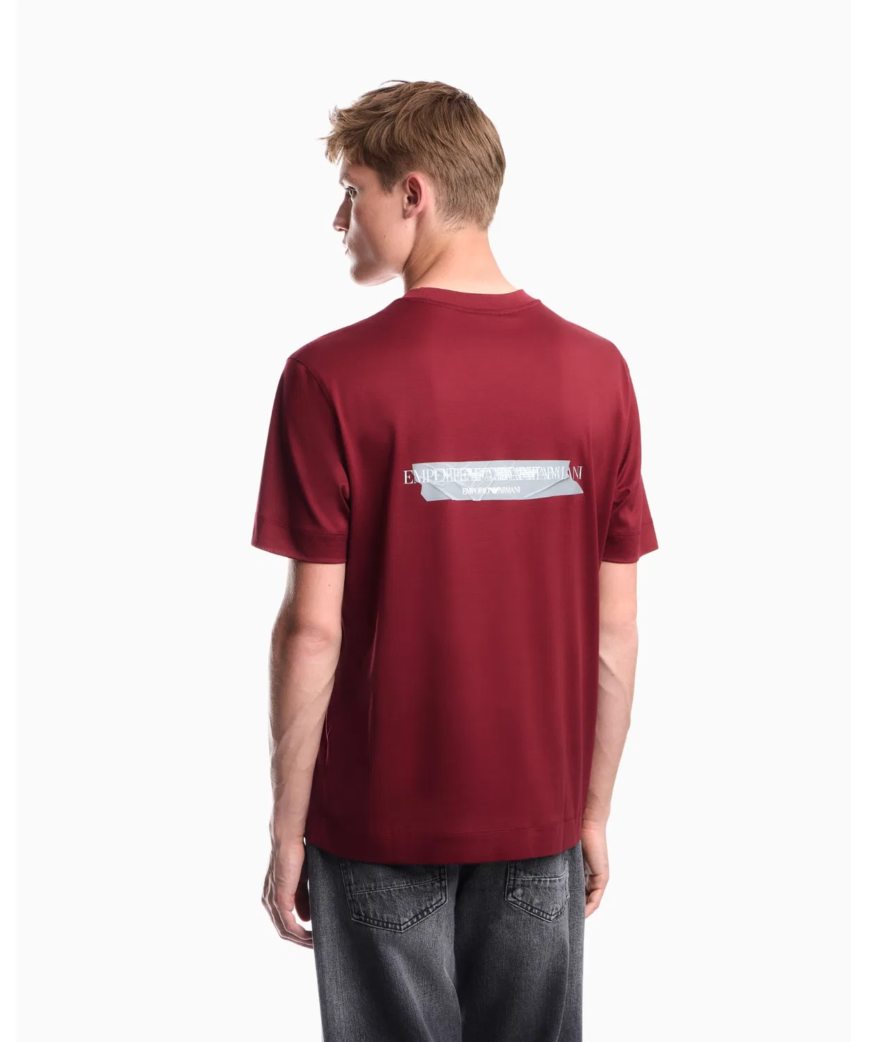 Мужская футболка с принтом Regular Fit Emporio Armani, Off White — фото 2