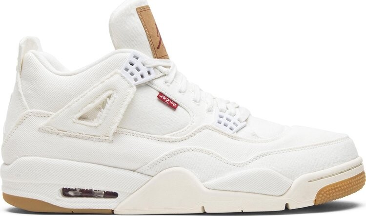 

Кроссовки Levis x Air Jordan 4 Retro White Denim, белый